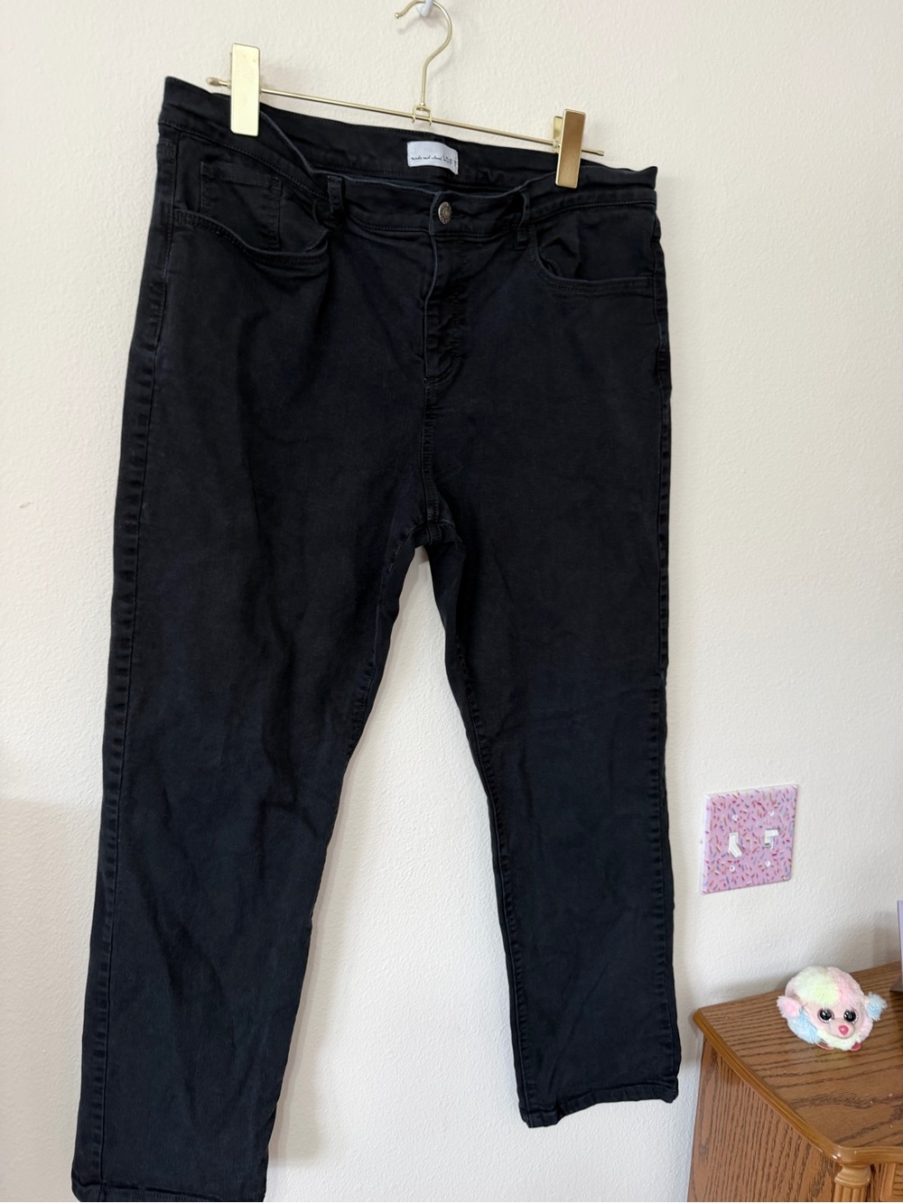 The Loft HEMMED black jeans size 14 - Picture 2 of 8